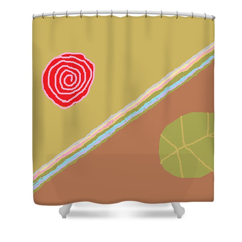 Roses Shower Curtain featuring the painting Rose Poem 1 Interpretation of a Rose by Anita Dale Livaditis
