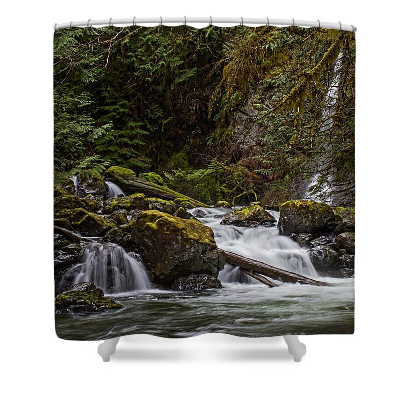 Water Shower Curtain featuring the photograph Rosewall Falls by Randy Hall