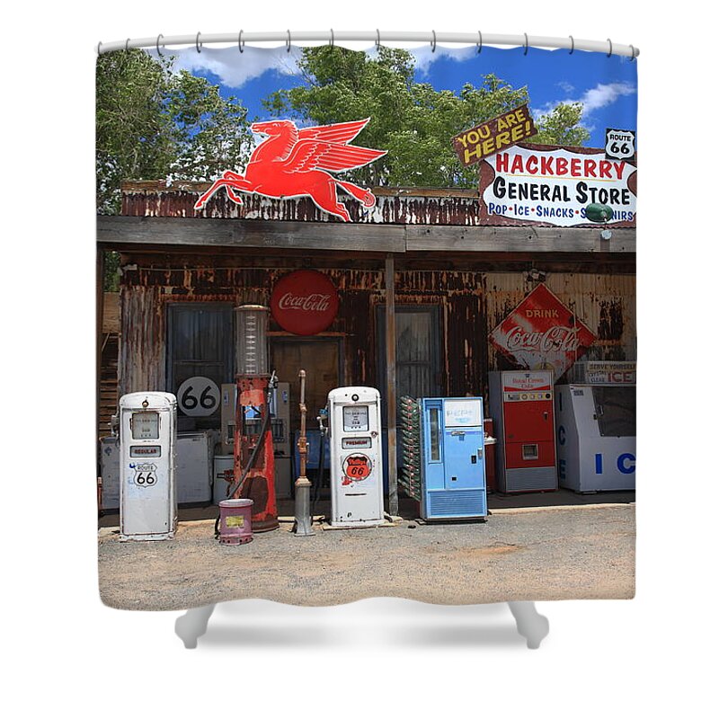 66 Shower Curtain featuring the photograph Route 66 - Hackberry General Store 2012 by Frank Romeo