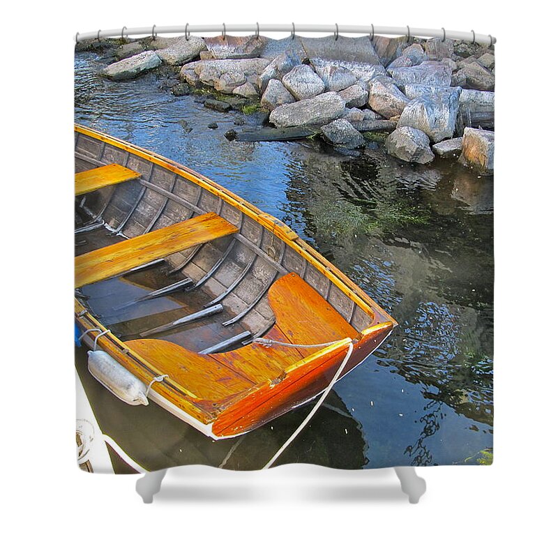 Photography Shower Curtain featuring the photograph Row Boat by Mike Reilly