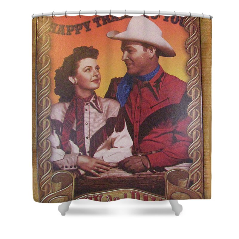 Sign Shower Curtain featuring the photograph Roy and Dale by Donna Brown