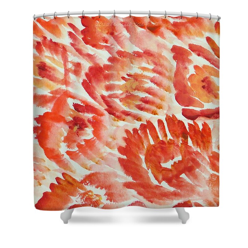 Love Shower Curtain featuring the painting Rubicund Sea by Sonali Gangane