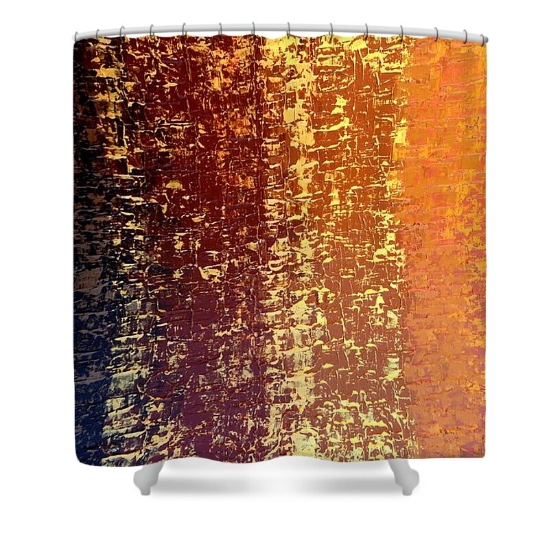 Rush Shower Curtain featuring the painting Rush Hour by Linda Bailey