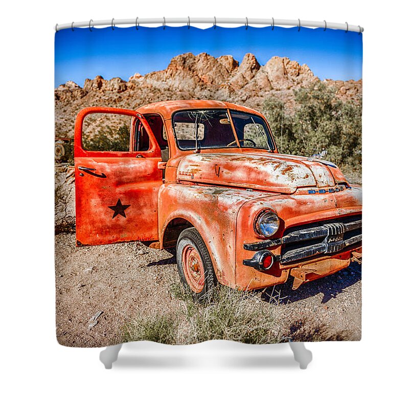 Rusted Shower Curtain featuring the photograph Rusted Classics - Job Rated by Mark Rogers