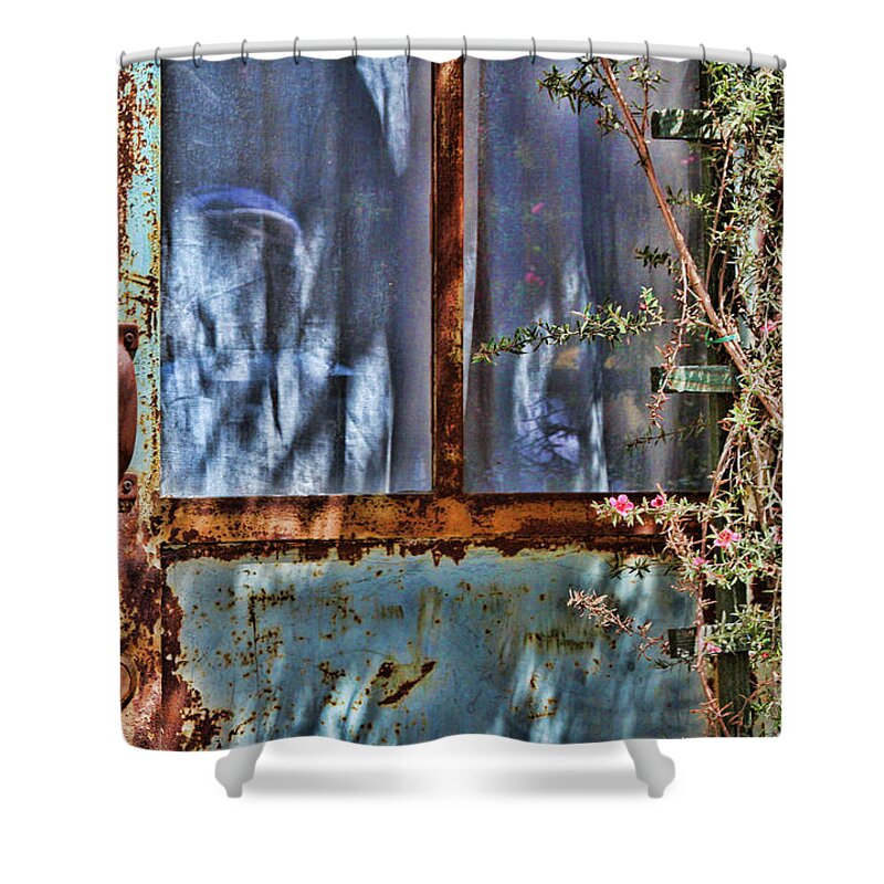 Door Shower Curtain featuring the photograph Rusty Charm By Diana Sainz by Diana Raquel Sainz