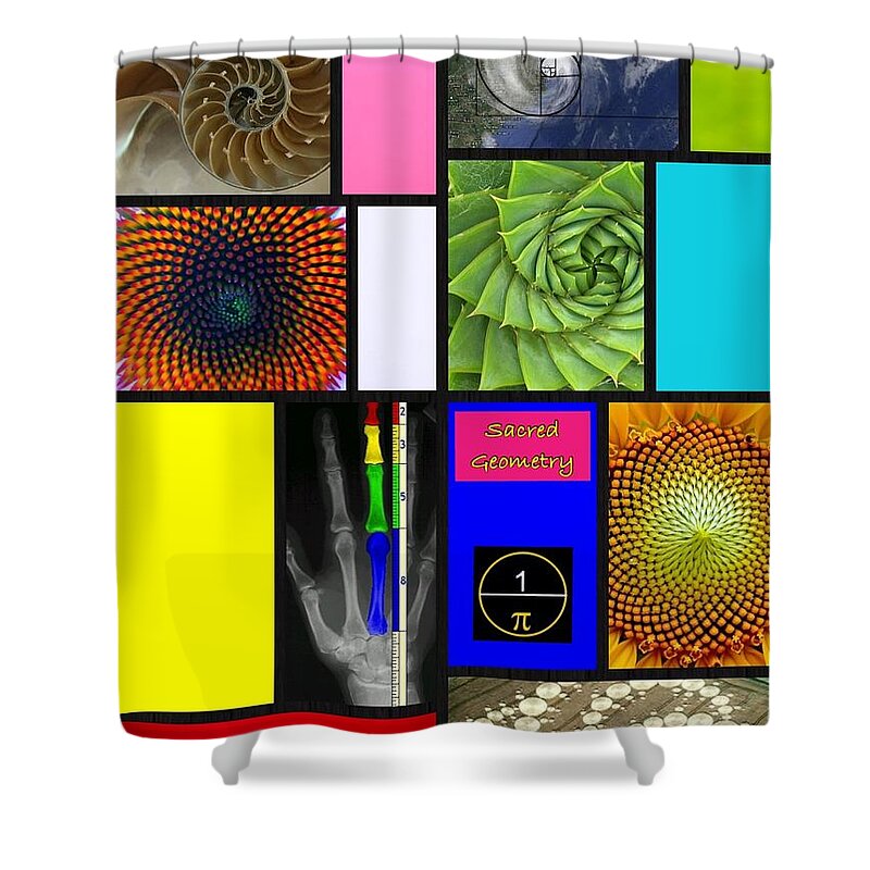 Digital Art Shower Curtain featuring the digital art Sacred Geomerty by Karen Buford