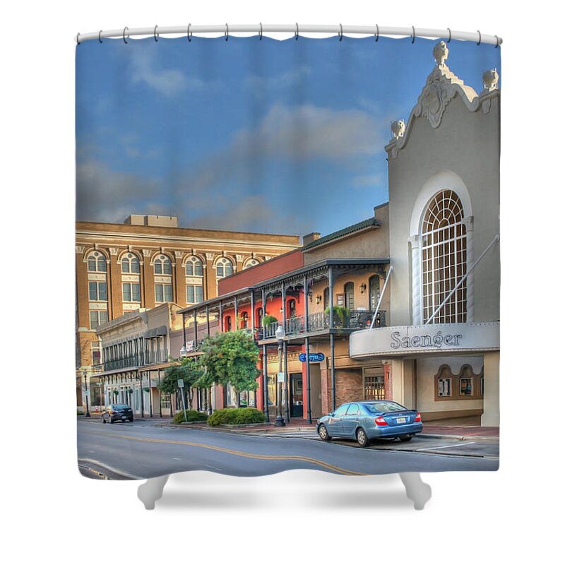 Theater Shower Curtain featuring the photograph Saenger Theater by David Troxel