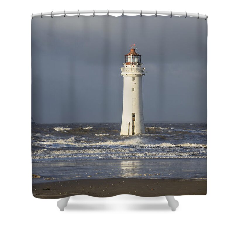 Sea Shower Curtain featuring the photograph Safely Past by Spikey Mouse Photography