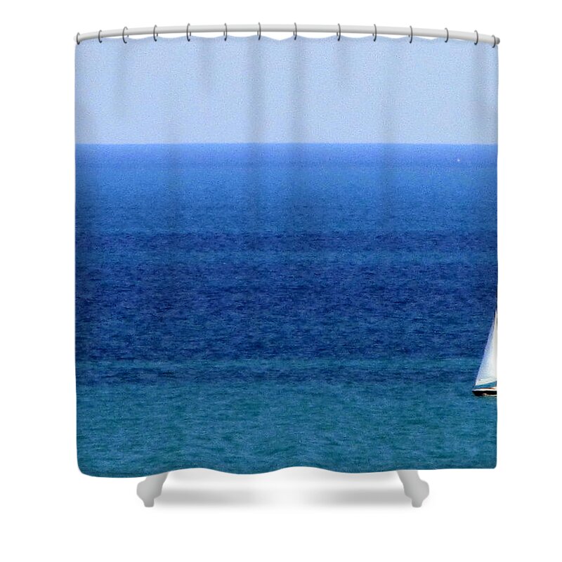 Sailboat Shower Curtain featuring the photograph Sailboat 1 by Anita Burgermeister