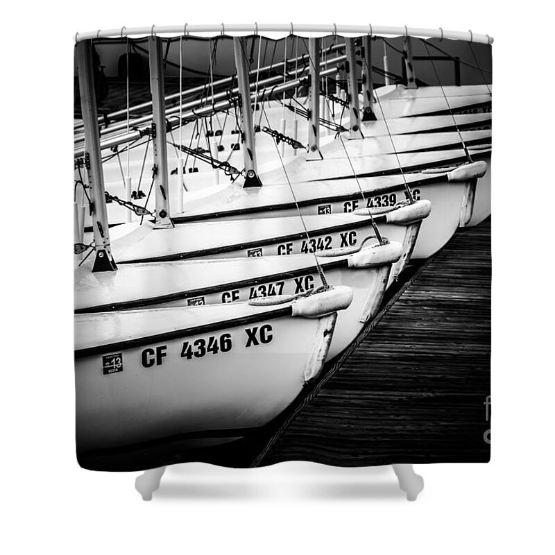 America Shower Curtain featuring the photograph Sailboats in Newport Beach California Picture by Paul Velgos
