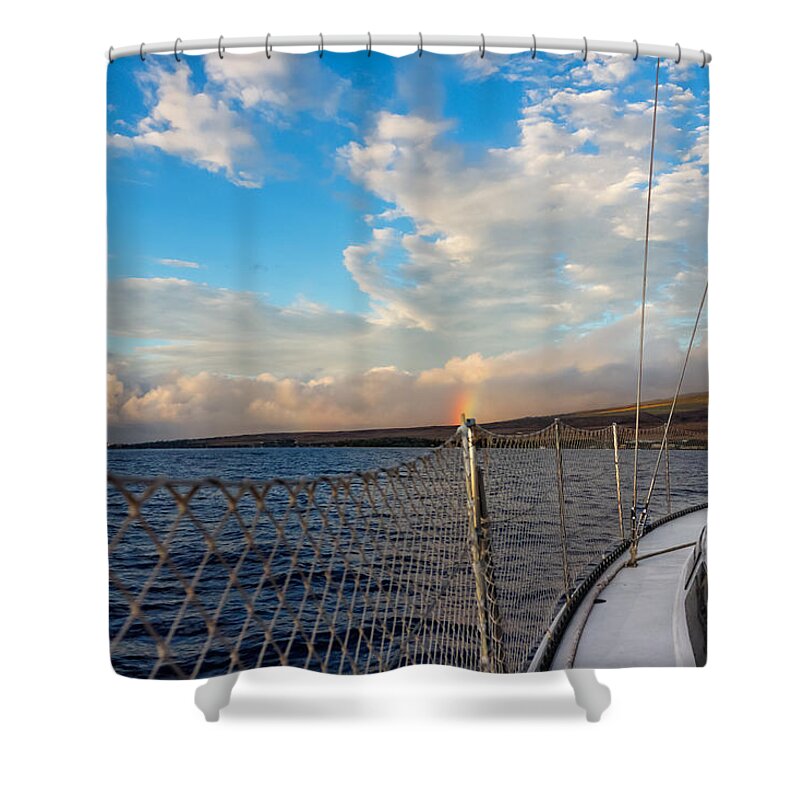 Hawaii Shower Curtain featuring the photograph Sailing Lahaina Bay by Lars Lentz