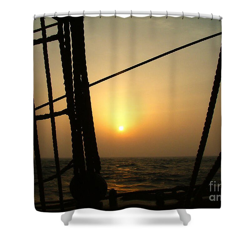 Sailing Shower Curtain featuring the photograph Sailing by Nina Ficur Feenan
