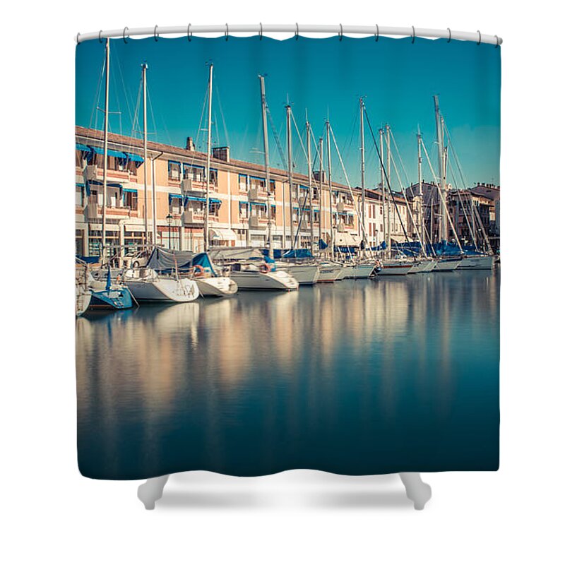 Friaul-julisch Venetien Shower Curtain featuring the photograph Sailing Ships by Hannes Cmarits