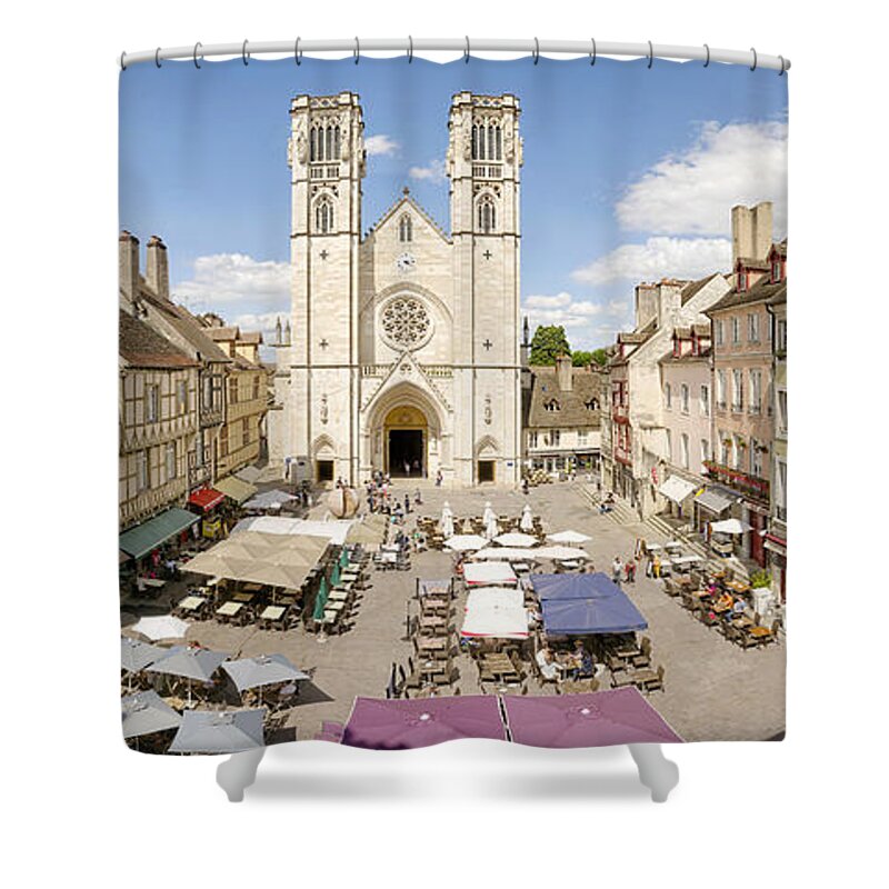 Photography Shower Curtain featuring the photograph Saint-vincent De Chalon-sur-saone by Panoramic Images