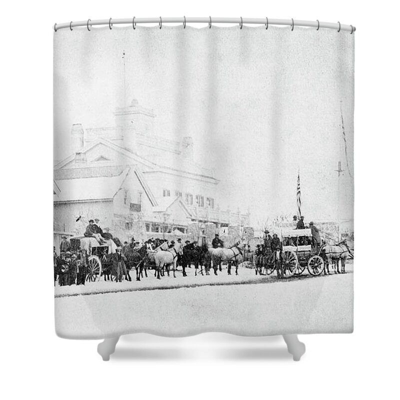 1865 Shower Curtain featuring the photograph Salt Lake City, C1865 by Granger