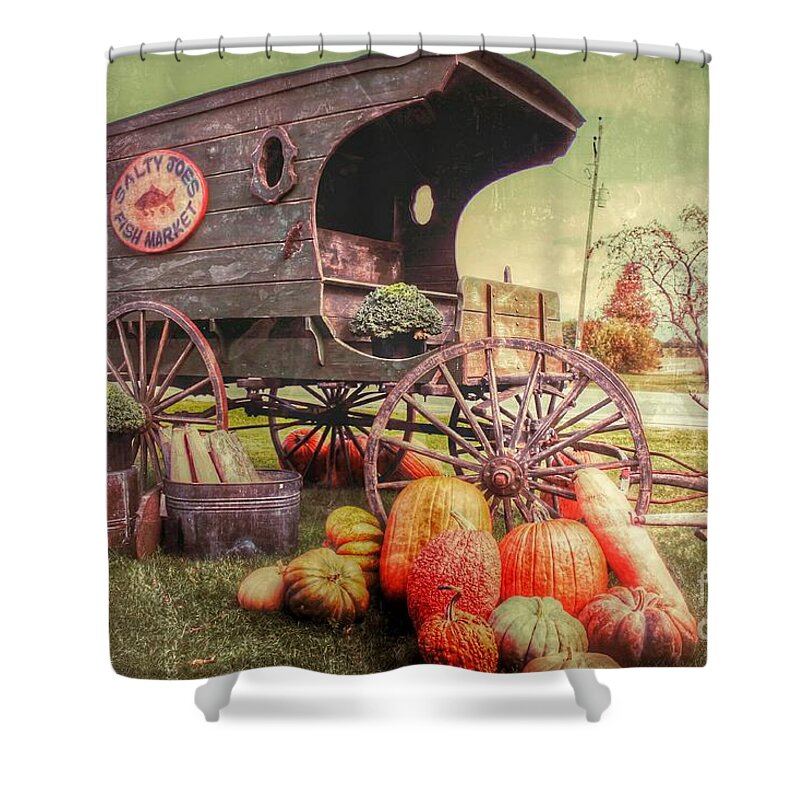 Fall Shower Curtain featuring the photograph Salty Joes Fish Market by Nikki Vig