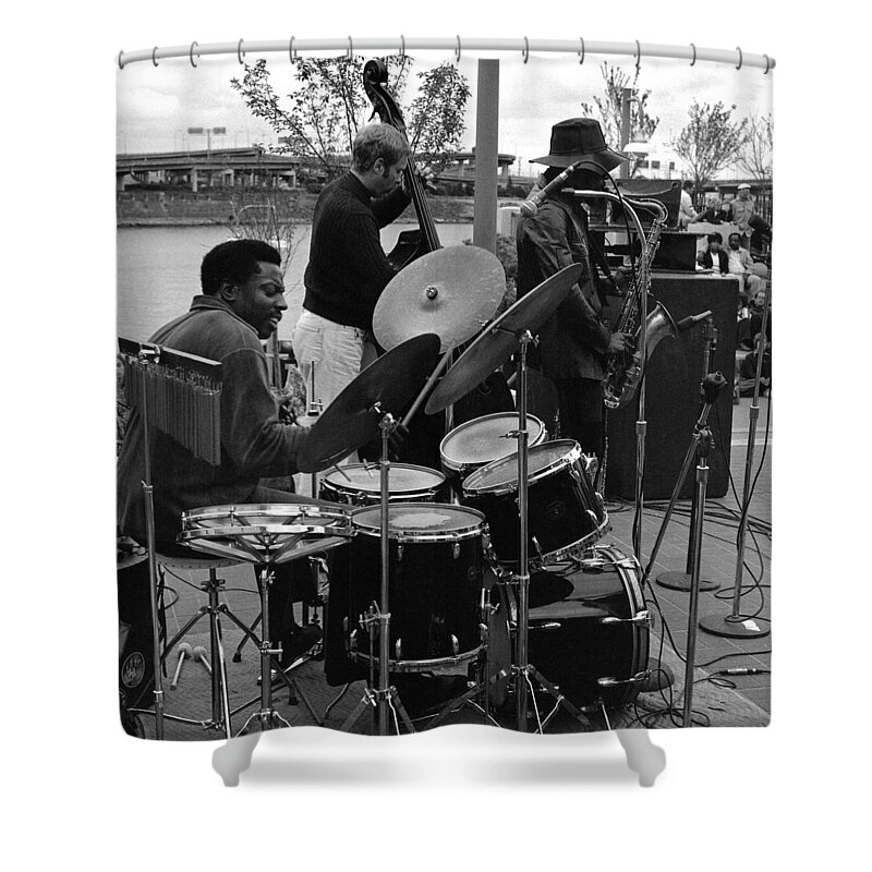 Jazz Shower Curtain featuring the photograph Sam Rivers 1 by Lee Santa