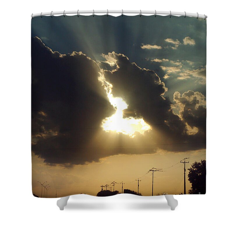 San Antonio Shower Curtain featuring the photograph San Antonio Sunset by Peter Piatt