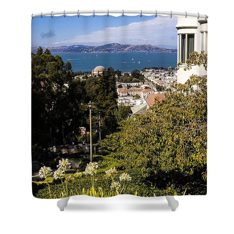 Apartment Shower Curtain featuring the photograph San Francisco Bay by Mark Llewellyn