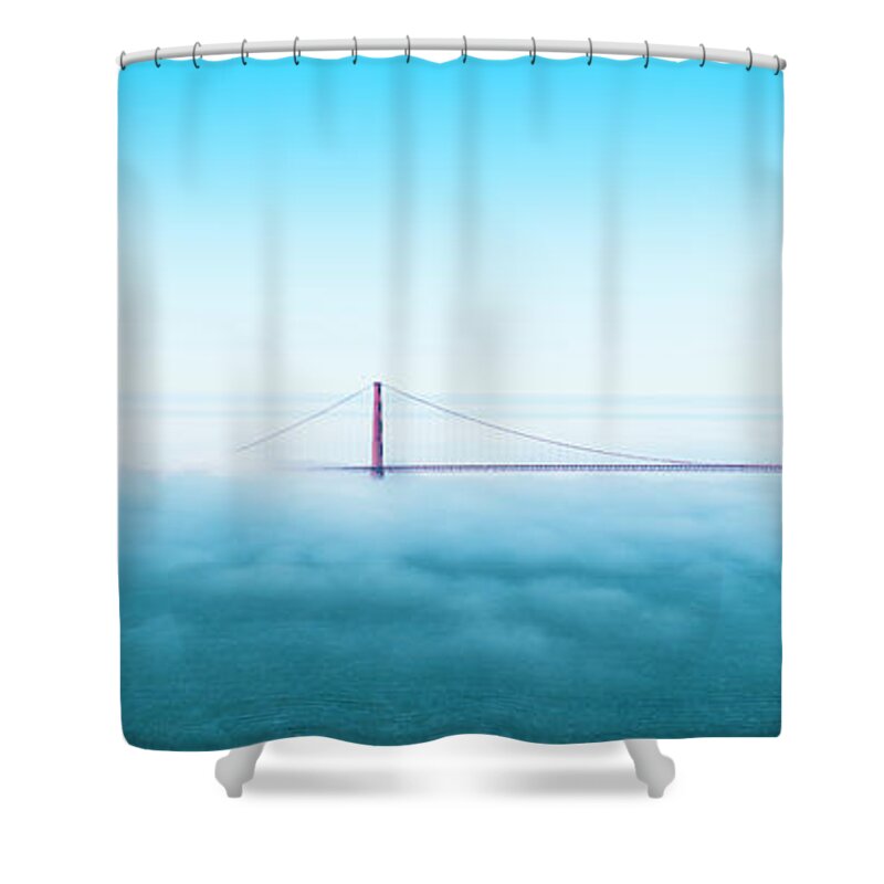 Scenics Shower Curtain featuring the photograph San Francisco Golden Gate Bridge From by Franckreporter