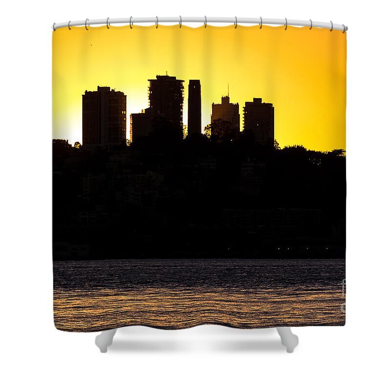 Cityscape Shower Curtain featuring the photograph San Francisco Silhouette by Kate Brown
