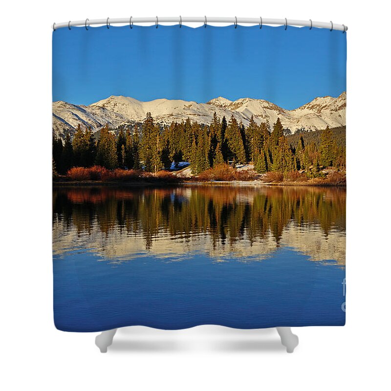 Molas Lake Shower Curtain featuring the photograph San Juan Reflections by Kelly Black