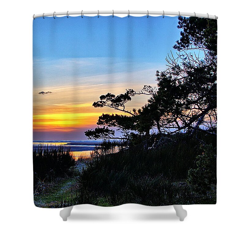 Sandlake Shower Curtain featuring the photograph Sand Lake Sunset by Chriss Pagani