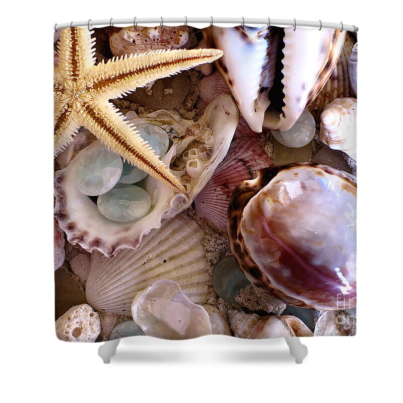 Seashells Shower Curtain featuring the photograph Sanibel Shells by Colleen Kammerer