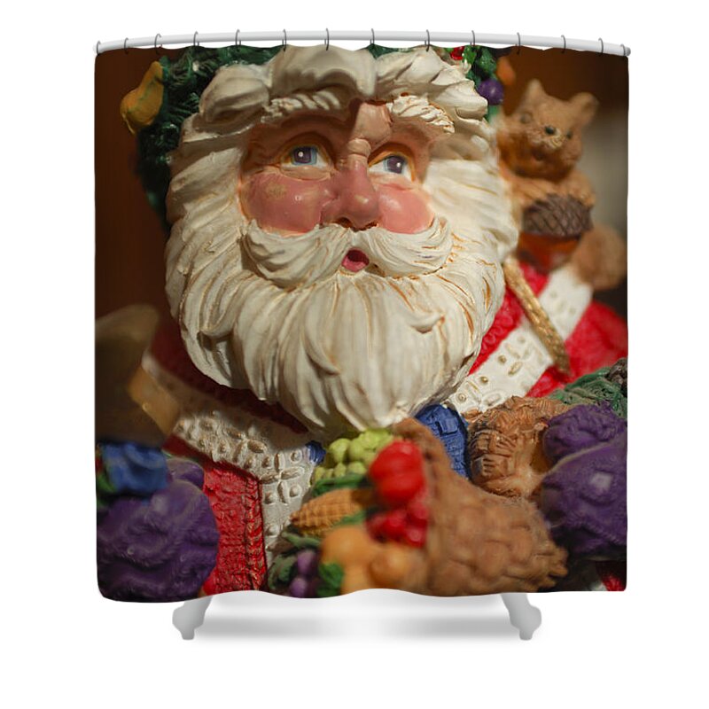 Santa Claus Shower Curtain featuring the photograph Santa Claus - Antique Ornament - 20 by Jill Reger