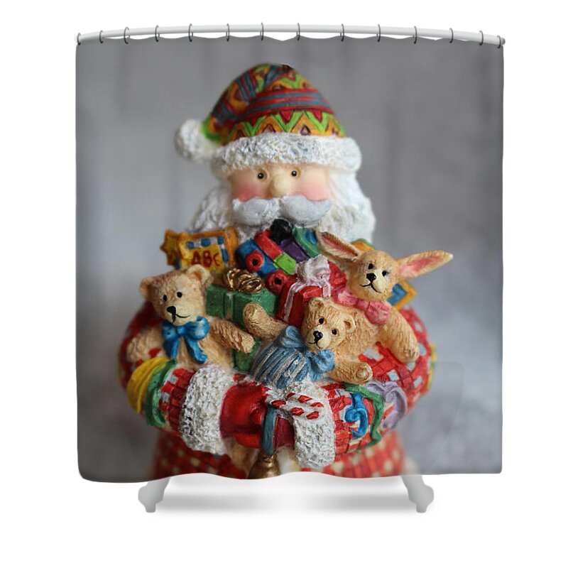 Santa Claus Shower Curtain featuring the photograph Santa Claus by Ella Kaye Dickey