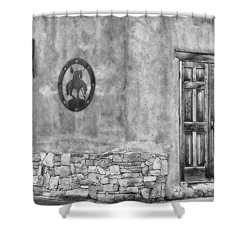 Santa Fe Shower Curtain featuring the photograph Santa Fe New Mexico Street Corner by Ron White
