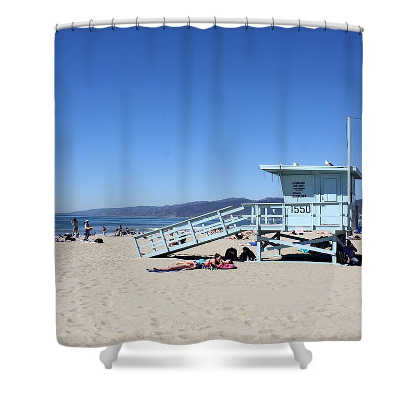 Santa Monica Shower Curtain featuring the photograph Santa Monica by David Nicholls