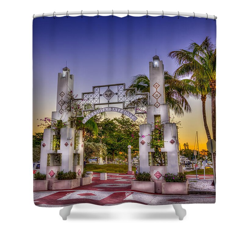 Sarasota Florida Shower Curtain featuring the photograph Sarasota Bayfront by Marvin Spates