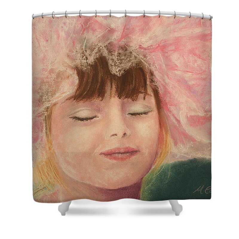 Sassy Shower Curtain featuring the pastel Sassy in Tulle by Marna Edwards Flavell