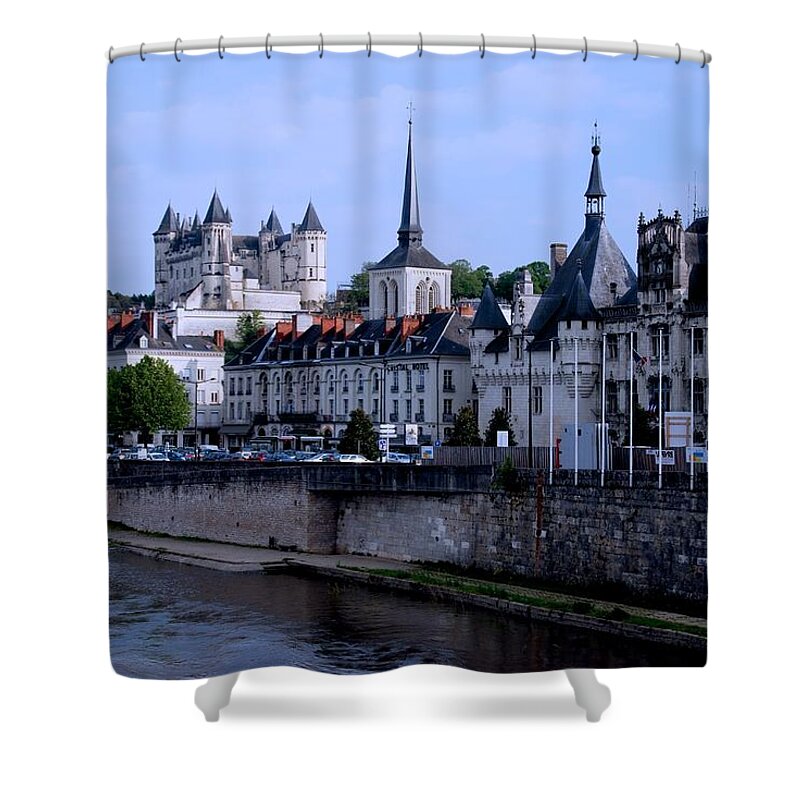 Saumur Shower Curtain featuring the photograph Saumur sur Loire by Eric Tressler