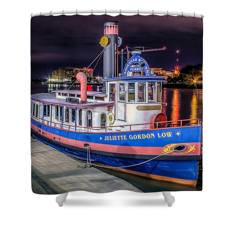 America Shower Curtain featuring the photograph Savannah Belle DOT Ferry by Traveler's Pics