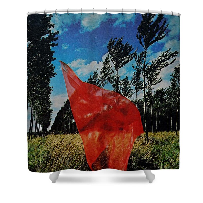 Scarf Shower Curtain featuring the photograph SCARF in the WINDS by Rob Hans