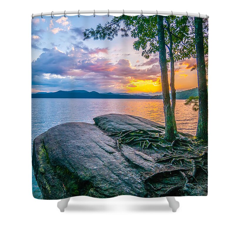 Appalachia Shower Curtain featuring the photograph Scenery Around Lake Jocasse Gorge by Alex Grichenko