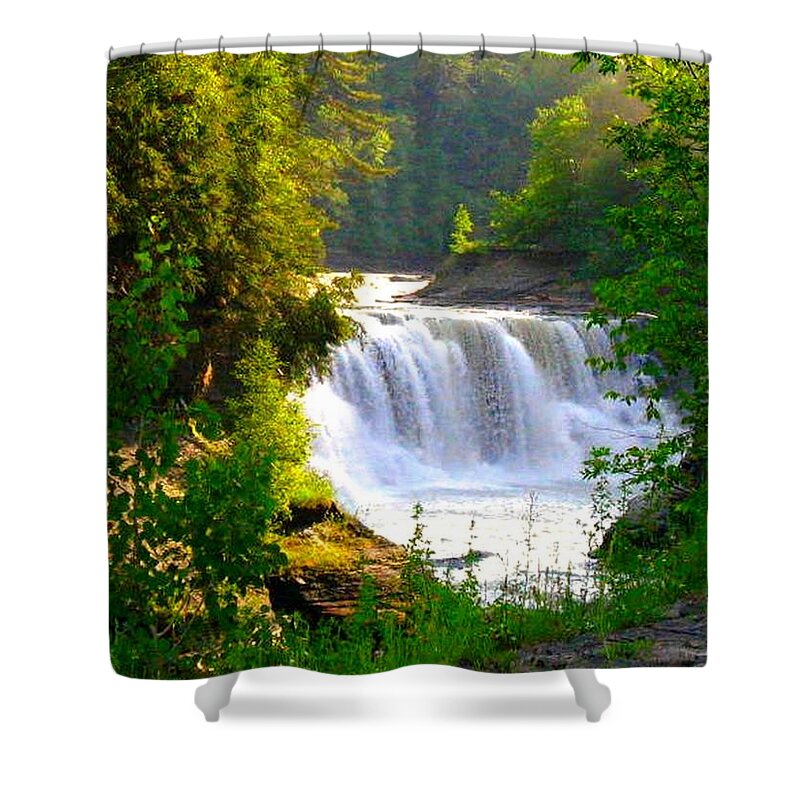 Falls Shower Curtain featuring the photograph Scenic Falls by Rhonda Barrett
