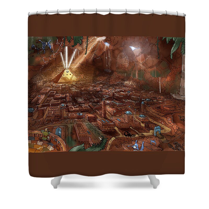 Wurtherington Shower Curtain featuring the painting Scorpion Valley by Reynold Jay