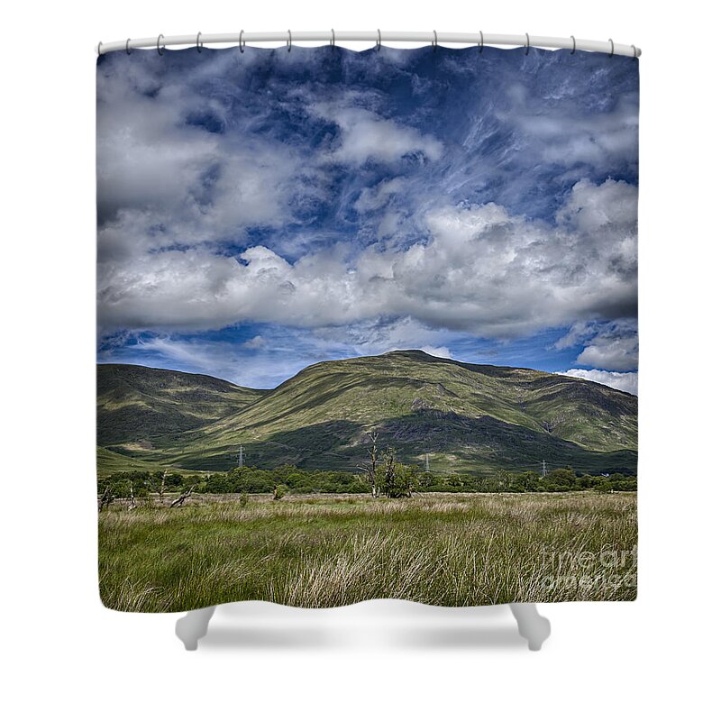 Loch Shower Curtain featuring the photograph Scotland Loch Awe mountain landscape by Sophie McAulay