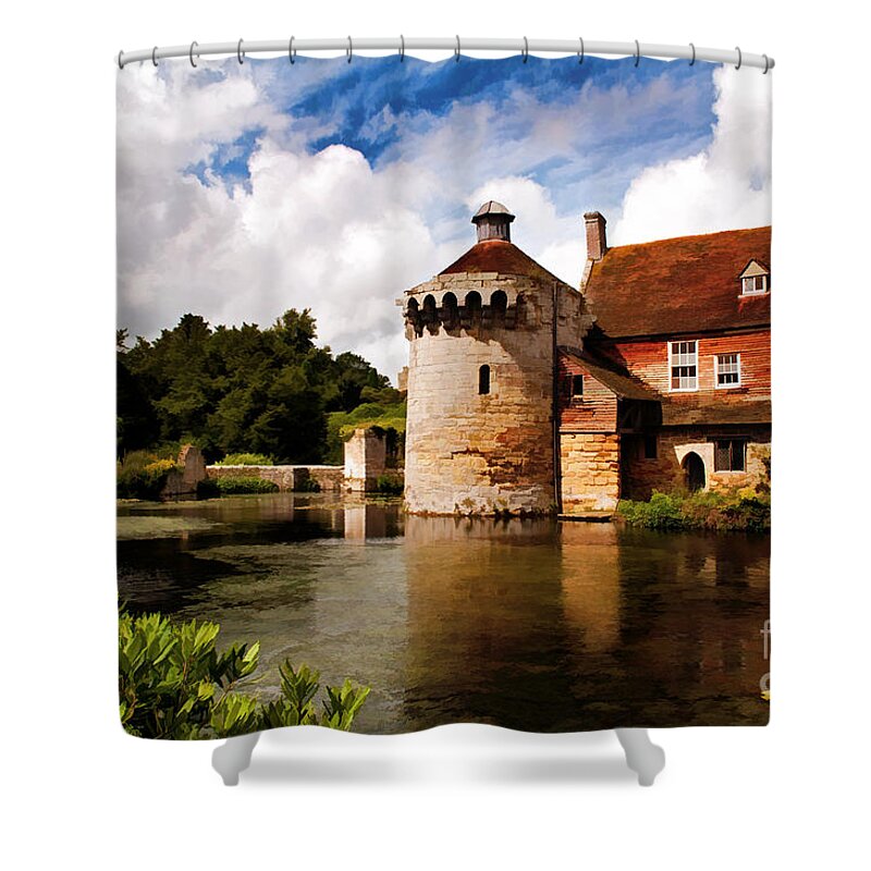 Scotney Castle Shower Curtain featuring the photograph Scotney Castle by Bel Menpes