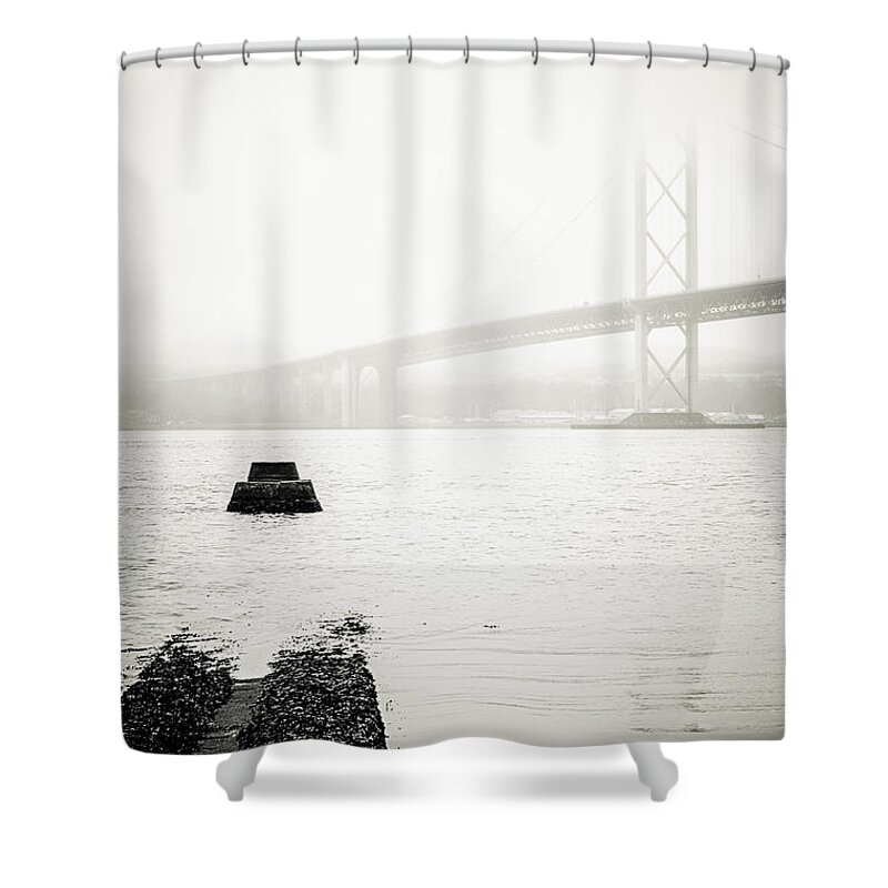 firth Of Forth Shower Curtain featuring the photograph Scottish Transport by Lenny Carter