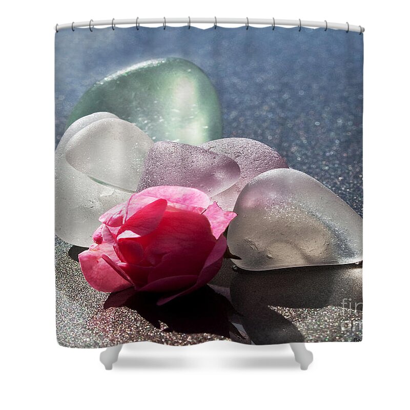 Sea Glass Shower Curtain featuring the photograph Sea Rose by Barbara McMahon