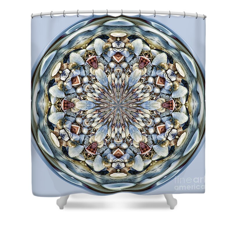 Cindi Ressler Shower Curtain featuring the photograph SeaShell Orb by Cindi Ressler