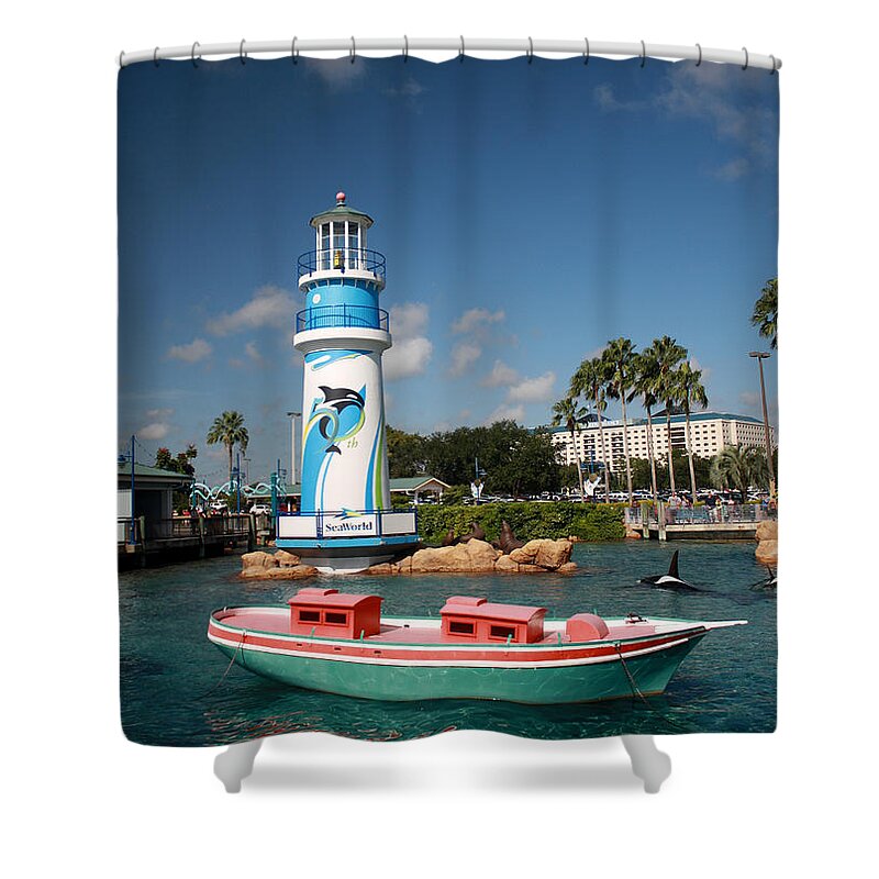 Seaworld Shower Curtain featuring the photograph SeaWorld 50th by David Nicholls