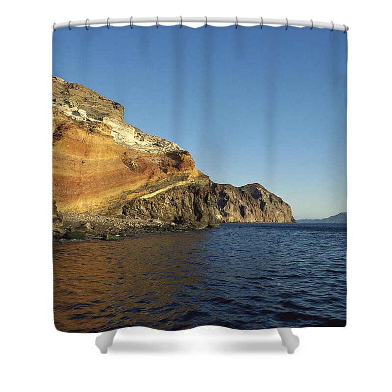 Feb0514 Shower Curtain featuring the photograph Sedimentary Layers San Esteban Island by Tui De Roy