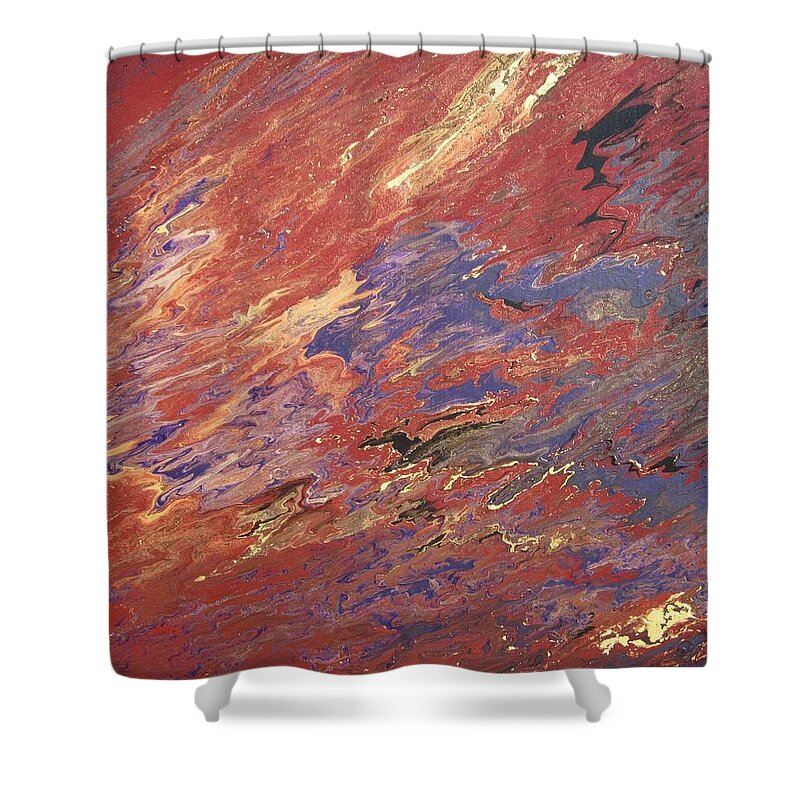 Fusionart Shower Curtain featuring the painting Sedona by Ralph White