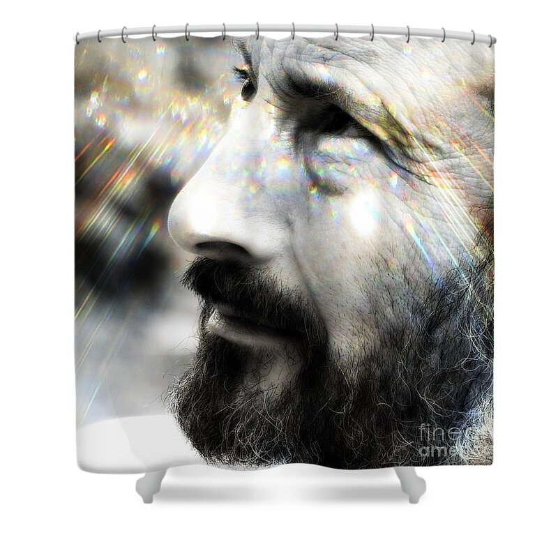 Man Shower Curtain featuring the photograph Seeing Into The Future 2 by Rory Siegel