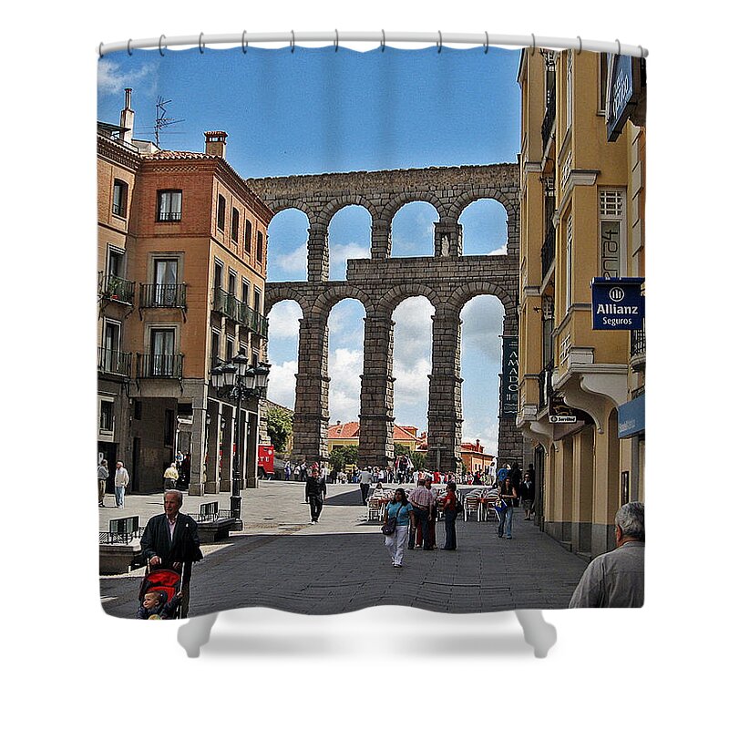 Segorvia Shower Curtain featuring the photograph Segovia Spain by Farol Tomson